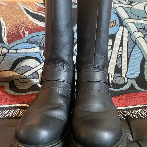 Harley-Davidson Women’s Black Leather Boots - Picture 3 of 5